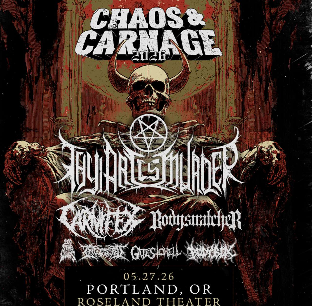 CHAOS & CARNAGE 2026 w/ THY ART IS MURDER + CARNIFEX +