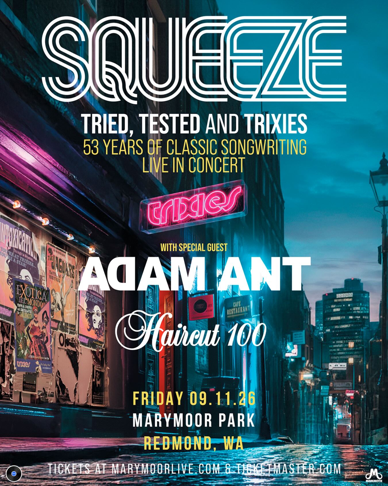 SQUEEZE – TRIED, TESTED AND TRIXIES w/ Adam Ant and Haircut 100